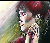 buy The translation of the text is: "Portrait of Tsoy, canvas oil."