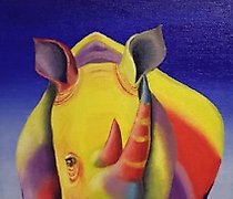 купить Носорог холст,масло 