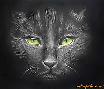 Статуэтка "Коть" 丙烯和水彩纸