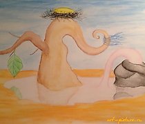 购买 这幅水彩画是空旷的，画布上呈现出荒凉的景象。