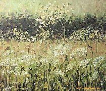 buy The text translates to "My spaces Canvas, acrylic."