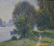 购买 夏日早晨。油画，画布。40 x 50 cm