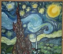купить Звездная ночь в моем исполнении масло, холст 