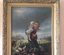 buy The translation of the text "Дети бегущие от грозы масло, холст" into English is "Children running from the storm, oil, canvas."