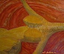 buy "Yellow on red oil, hardboard"