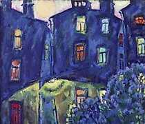 Статуэтка 蓝色城市 布面油画