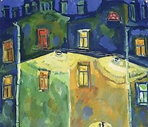 Статуэтка "Night Walk, Canvas, Oil"