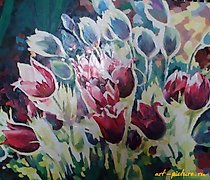 购买 花朵 油画，画布