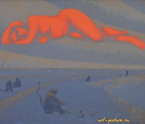 Статуэтка "Winter Fishing, Canvas,…