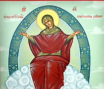 购买 手写的圣母像“面包的分配者” 木头，蛋彩画