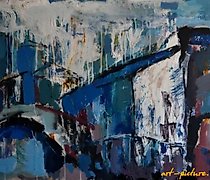 购买 城市风景 油画 板材