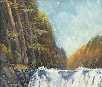 Статуэтка "Waterfall oil, canvas"