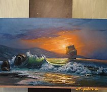 购买 根据米哈伊尔·萨塔罗夫的作品 油画，画布