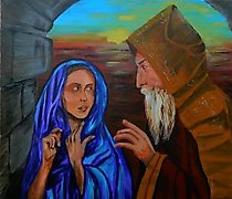 купить Благословение акрил, масло, холст 