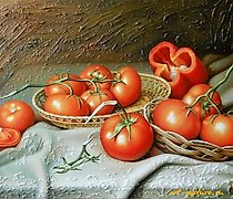 Статуэтка Помидоры холст, масло