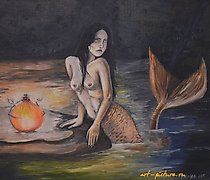 buy "Mermaid" oil on canvas on stretcher.