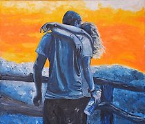 buy "Together" oil on canvas on stretcher.