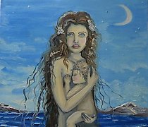 купить "Мать и дитя" масло, холст на подрамнике 