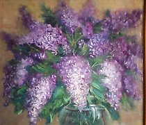 Статуэтка "Fragrant lilac, canvas,…