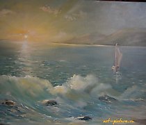 Статуэтка Seascape. Sunset. Oil on…