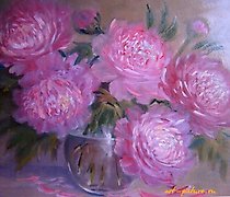Статуэтка "Peonies in pink light. …