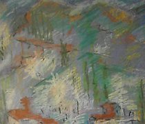 Статуэтка 春天在山中，粉彩，纸张