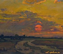 Статуэтка "Дорога" 油画，画布