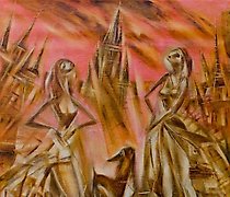 Статуэтка 公狗和母狗 油画，画布