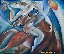 Статуэтка "Trumpet oil, canvas"
