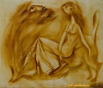 Статуэтка "Nefertiti oil, canvas"