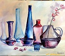 Статуэтка 春季的心情 油画，画布