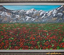 Статуэтка 罂粟田 油画，画布，调色刀