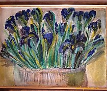 Статуэтка *Irises* oil on canvas