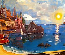 buy Stockholm. Morning canvas, acrylic.