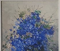 Статуэтка 忘忧草油画，画布