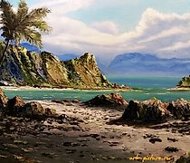 Статуэтка берег.. 油画 布面刮刀