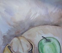 购买 布鲁诺与苹果 水彩,纸张