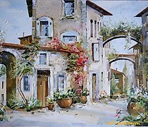 купить Итальянские улочки масло,холст 