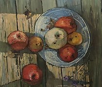 Статуэтка "Apples canvas, oil"
