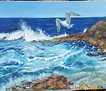 购买 黑海 油画，画布