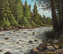 купить Речка Каменка оргалит (ДВП), масло