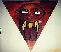 buy Portrait: Stewie Griffin Oil on canvas.