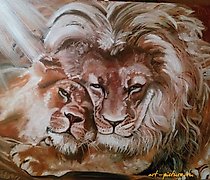 buy Lions.Tenderness oil, canvas