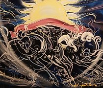 Статуэтка "Troika. Canvas, oil."