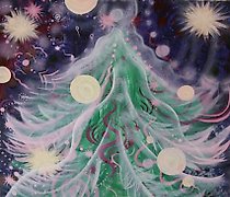 Статуэтка "Fir tree canvas, acryli…