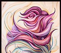 купить Роза с жемчужиной холст, масло