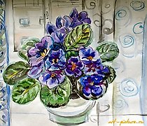 Статуэтка 紫罗兰纸，水彩