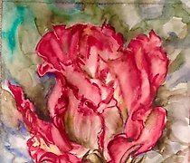 Статуэтка 玫瑰花纸，水彩