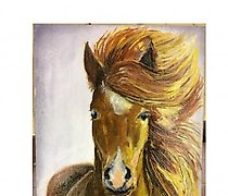 Статуэтка 马 油 画布