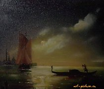 Статуэтка 即兴创作，阿伊瓦佐夫斯基，油画，麻布画布。